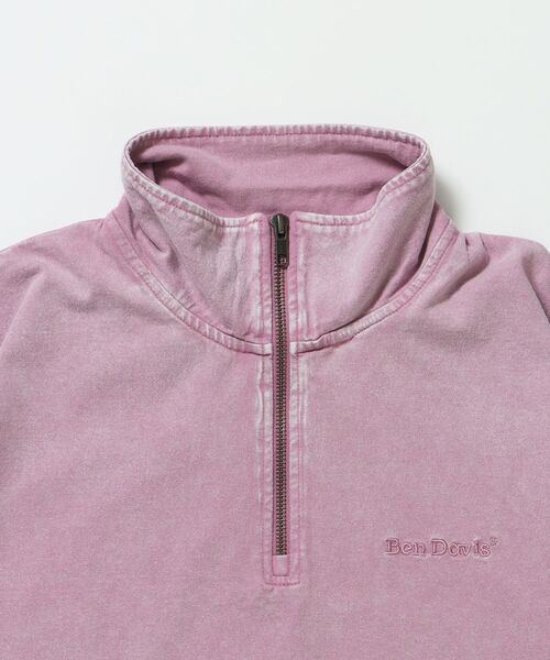 BEN DAVIS(ベンデイビス)の「【BEN DAVIS(ベンデイビス)】VNTG 1/4 TOP / ハーフジップ 半袖 加工 ワンポイント 刺繍 シンプル(Tシャツ/カットソー・メンズ・ピンク系その他2/カーキ/ブラック・X-LARGE/LARGE/MEDIUM)」の18枚目の写真