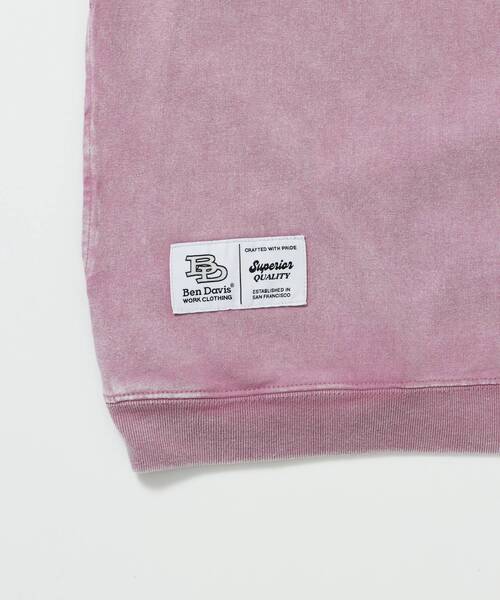 BEN DAVIS(ベンデイビス)の「【BEN DAVIS(ベンデイビス)】VNTG 1/4 TOP / ハーフジップ 半袖 加工 ワンポイント 刺繍 シンプル(Tシャツ/カットソー・メンズ・ピンク系その他2/カーキ/ブラック・X-LARGE/LARGE/MEDIUM)」の20枚目の写真
