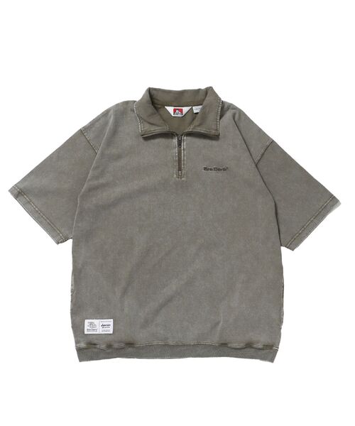 BEN DAVIS(ベンデイビス)の「【BEN DAVIS(ベンデイビス)】VNTG 1/4 TOP / ハーフジップ 半袖 加工 ワンポイント 刺繍 シンプル(Tシャツ/カットソー・メンズ・ピンク系その他2/カーキ/ブラック・X-LARGE/LARGE/MEDIUM)」の22枚目の写真