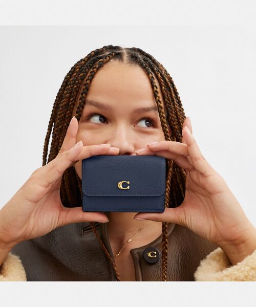 COACH（コーチ）の「ミニ トライフォールド ウォレット（財布・レディース・ブルー系その他・ONE）」の4枚目の写真