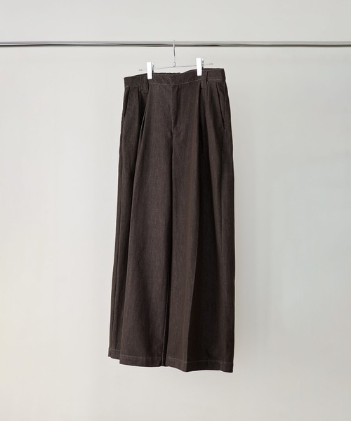 ETELIO(エテリオ)の「WASH-FAST 2タックセンタープレスデニムスラックス(デニムパンツ・メンズ・ブラック/ネイビー/ブラウン・S/M/L/XL)」の17枚目の写真