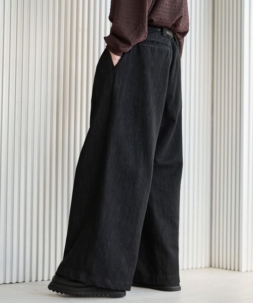 ETELIO(エテリオ)の「WASH-FAST 2タックセンタープレスデニムスラックス(デニムパンツ・メンズ・ブラック/ネイビー/ブラウン・S/M/L/XL)」の10枚目の写真