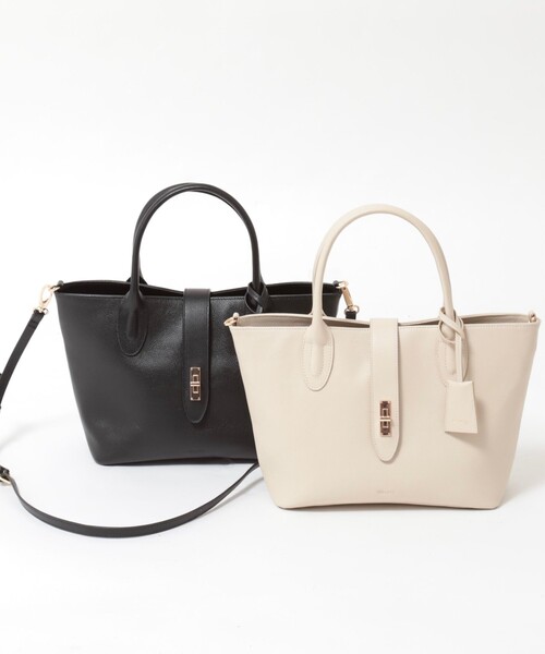 NOLLEY’S(ノーリーズ)の「HINERIフラップトートバッグ(トートバッグ・レディース・ブラック/ライトベージュ・FREE)」の5枚目の写真