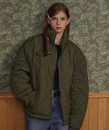 BELLOL（ベロエル）の「ハイネックキルティングジャンパーカーキ（ダウンジャケット/コート）」