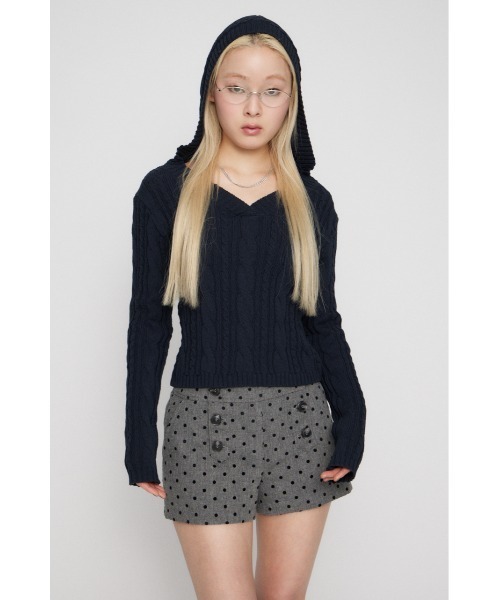 CABLE HOODIE ニット（ニット/セーター）｜LAGUA GEM（ラグアジェム