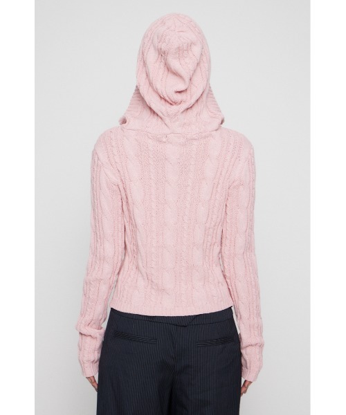 LAGUA GEM(ラグアジェム)の「CABLE HOODIE ニット(ニット/セーター・レディース・ライトイエロー/ライトピンク/ネイビー・FREE)」の16枚目の写真