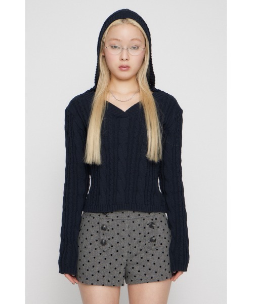 CABLE HOODIE ニット（ニット/セーター）｜LAGUA GEM（ラグアジェム