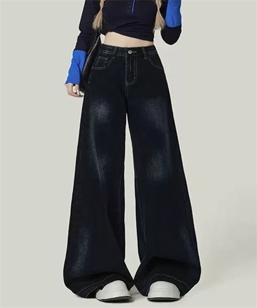 Dream garden(ドリームガーデン)の「Y2Kヴィンテージワイドルーズデニム(デニムパンツ・レディース・ダークブルー・XS/S/L/3XL/M/4XL/2XL/XL)」の13枚目の写真