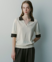 SERENO（セレーノ）の「レイヤードカラー ニットシャツ（ニット/セーター）」