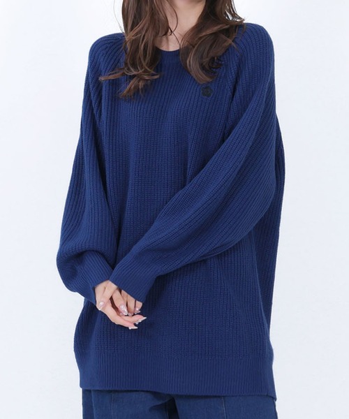 MARY QUANT(マリークワント)の「畦編みイージーニット プルオーバー(ニット/セーター・レディース・キャメル/ネイビー/グレー/ブラック・M)」の4枚目の写真