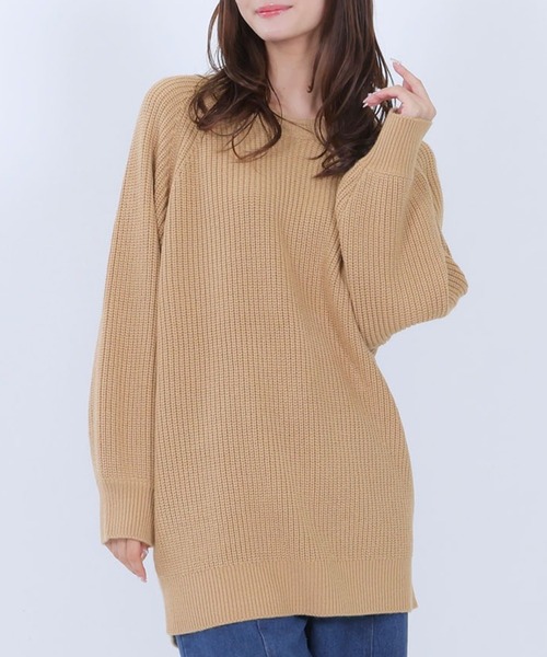 ごうごう！！！Ameri vintage ハグニット　ベージュ CUT & SEWN