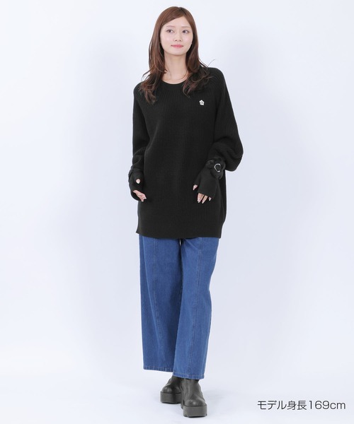 MARY QUANT(マリークワント)の「畦編みイージーニット プルオーバー(ニット/セーター・レディース・キャメル/ネイビー/グレー/ブラック・M)」の6枚目の写真