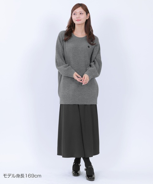 MARY QUANT(マリークワント)の「畦編みイージーニット プルオーバー(ニット/セーター・レディース・キャメル/ネイビー/グレー/ブラック・M)」の12枚目の写真