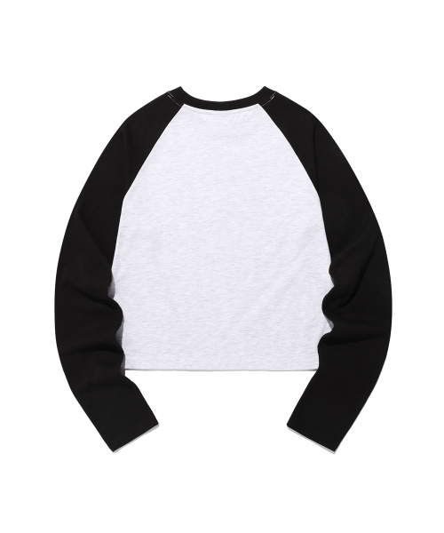 ISTKUNST(イストクンスト)の「SCENE BAND RAGLAN LS TEE_LIGHT GREY(IK2FSMT553A)(Tシャツ/カットソー・レディース・ライトグレー・S/M)」の2枚目の写真