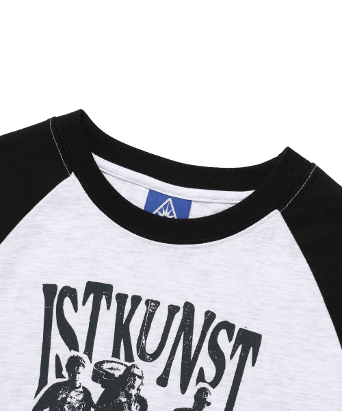 ISTKUNST(イストクンスト)の「SCENE BAND RAGLAN LS TEE_LIGHT GREY(IK2FSMT553A)(Tシャツ/カットソー・レディース・ライトグレー・S/M)」の3枚目の写真