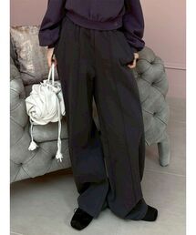 【WEB限定00サイズ】ベルト付きスウェットパンツ
