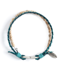 WILD BRICKS（ワイルドブリックス）の「LC DUAL BRACELET (aqua&beige)（ブレスレット）」