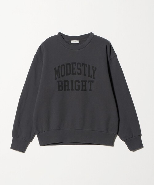 green label relaxing（グリーンレーベルリラクシング）の「フェード カレッジ ロゴ スウェット プルオーバー（スウェット・レディース・ダークグレー/オフホワイト/ブラウン系・FREE）」の22枚目の写真