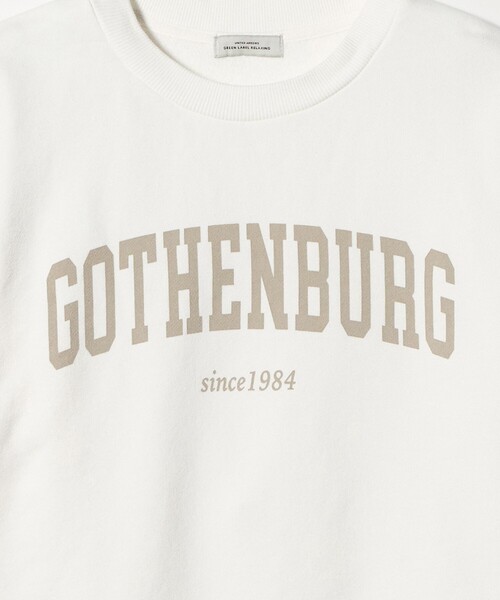 green label relaxing（グリーンレーベルリラクシング）の「フェード カレッジ ロゴ スウェット プルオーバー（スウェット・レディース・ダークグレー/オフホワイト/ブラウン系・FREE）」の5枚目の写真