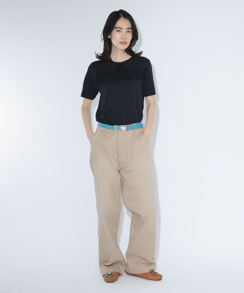 maturely(マチュアリー)の「【7/24再値下げ】レース タイ ショートスリーブ(Tシャツ/カットソー・レディース・ブラック/オフホワイト・1/0)」の6枚目の写真