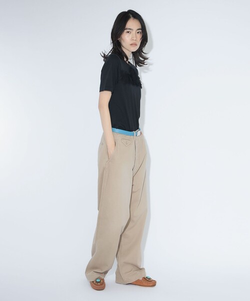 maturely(マチュアリー)の「【7/24再値下げ】レース タイ ショートスリーブ(Tシャツ/カットソー・レディース・ブラック/オフホワイト・1/0)」の7枚目の写真
