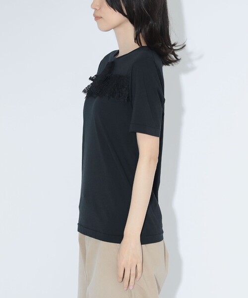 maturely(マチュアリー)の「【7/24再値下げ】レース タイ ショートスリーブ(Tシャツ/カットソー・レディース・ブラック/オフホワイト・1/0)」の11枚目の写真