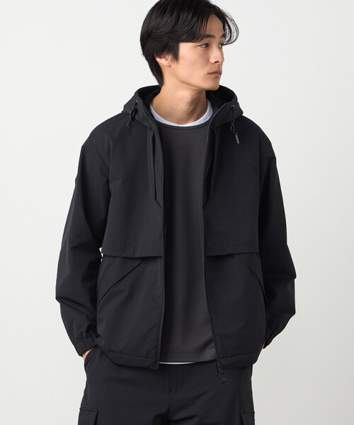 COMME CA ISM（コムサイズム）の「ナイロンストレッチ二重織 マウンテンパーカー（その他アウター・メンズ・ブラック・LARGE/MEDIUM/SMALL）」の4枚目の写真