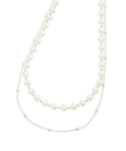 A/C DESIGN BY ALPHA CUBIC（エーシーデザインバイアルファキュービック）の「2連パールネックレス【2本セット】（ネックレス・レディース・ゴールド・フリー）」の4枚目の写真