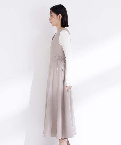 NATURAL BEAUTY BASIC(ナチュラルビューティーベーシック)の「◇サイドリボンジャンスカ(ジャンパースカート・レディース・ベージュ/ブラウン・SMALL/MEDIUM/P/S)」の14枚目の写真