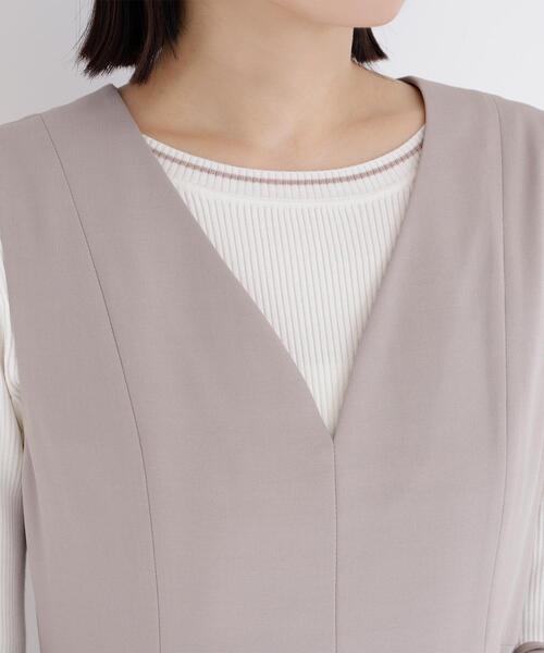 NATURAL BEAUTY BASIC(ナチュラルビューティーベーシック)の「◇サイドリボンジャンスカ(ジャンパースカート・レディース・ベージュ/ブラウン・SMALL/MEDIUM/P/S)」の16枚目の写真