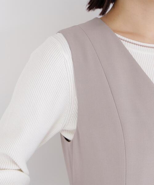 NATURAL BEAUTY BASIC(ナチュラルビューティーベーシック)の「◇サイドリボンジャンスカ(ジャンパースカート・レディース・ベージュ/ブラウン・SMALL/MEDIUM/P/S)」の18枚目の写真