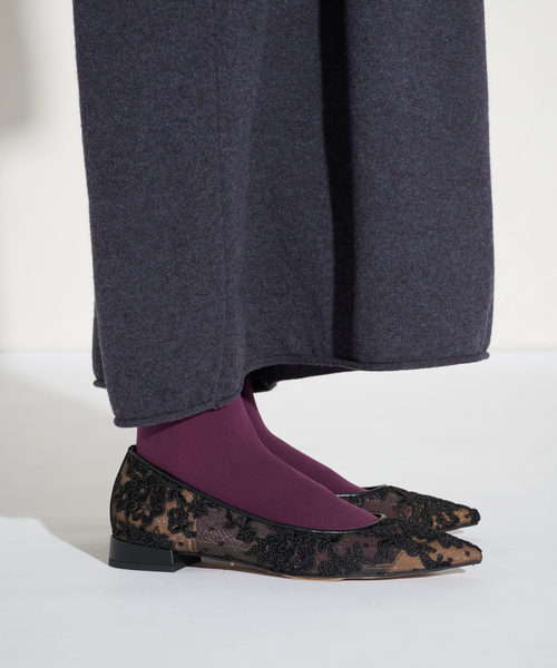 GRISE(グリーズ)の「《追加》GRISEポインテッドチュールフラット(その他シューズ・レディース・ブラック×ブラック・22cm/22.5cm/23cm/23.5cm/24cm/24.5cm/25cm)」の10枚目の写真