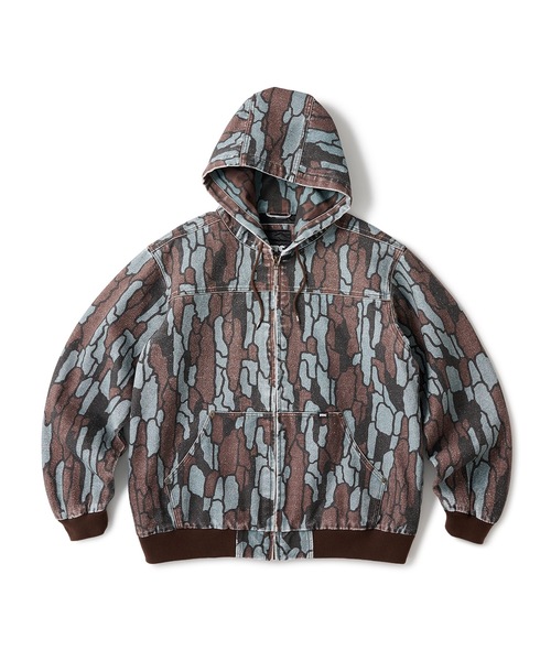 WASHED CANVAS HOODED JACKET
