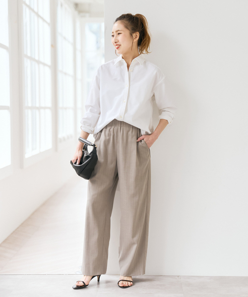 Spick & Span(スピックアンドスパン)の「ベーシックオックスシャツ(シャツ/ブラウス・レディース・サックスブルー/ホワイト/イエロー・FREE)」の4枚目の写真