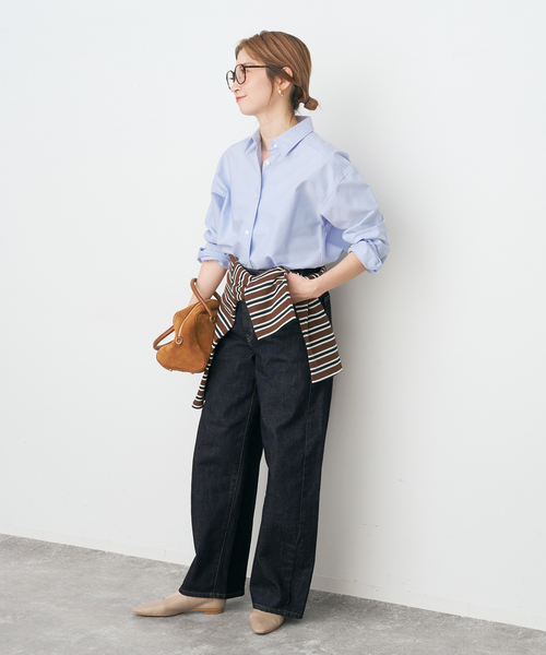 Spick & Span(スピックアンドスパン)の「ベーシックオックスシャツ(シャツ/ブラウス・レディース・サックスブルー/ホワイト/イエロー・FREE)」の5枚目の写真