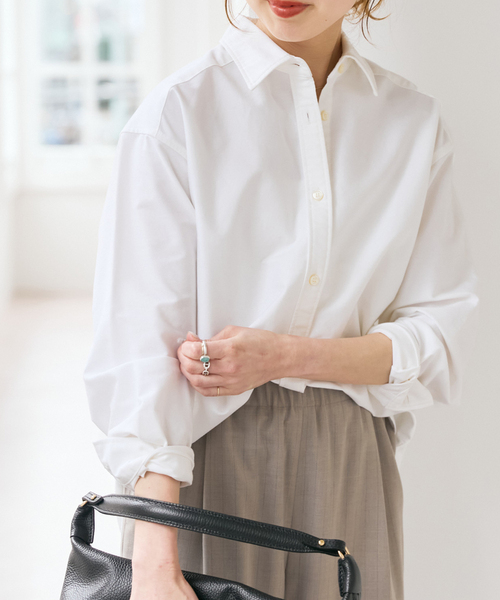 Spick & Span(スピックアンドスパン)の「ベーシックオックスシャツ(シャツ/ブラウス・レディース・サックスブルー/ホワイト/イエロー・FREE)」の7枚目の写真