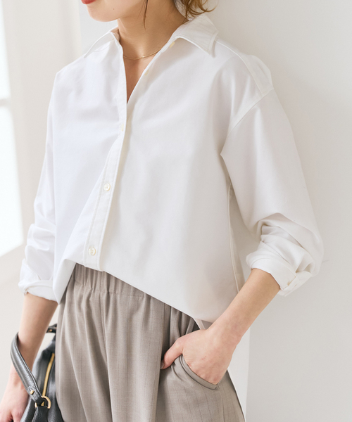 Spick & Span(スピックアンドスパン)の「ベーシックオックスシャツ(シャツ/ブラウス・レディース・サックスブルー/ホワイト/イエロー・FREE)」の8枚目の写真