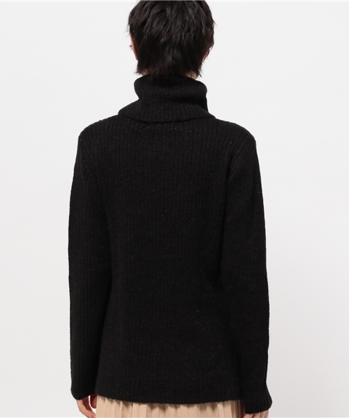 OUTLET（アウトレット）の「【CIAOPANIC TYPY】アルパカストレッチニットリブタートル（ニット/セーター・レディース・キャメル/ブラック/グレー/オフホワイト・ONE）」の7枚目の写真