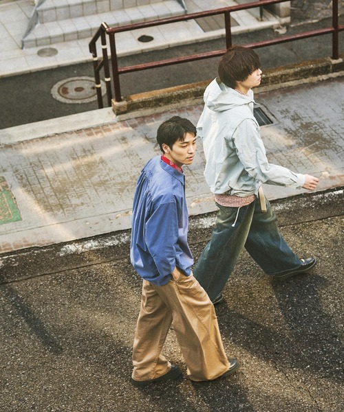 niko and...（ニコアンド）の「半端シャツプルオーバー（シャツ/ブラウス・メンズ・チャコール/ブルー・MEDIUM/LARGE）」の16枚目の写真