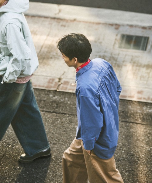 niko and...（ニコアンド）の「半端シャツプルオーバー（シャツ/ブラウス・メンズ・チャコール/ブルー・MEDIUM/LARGE）」の20枚目の写真