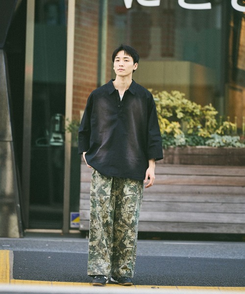 niko and...（ニコアンド）の「半端シャツプルオーバー（シャツ/ブラウス・メンズ・チャコール/ブルー・MEDIUM/LARGE）」の3枚目の写真