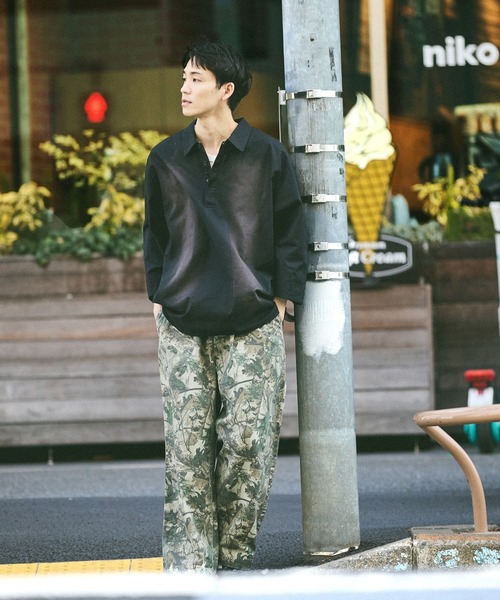 niko and...（ニコアンド）の「半端シャツプルオーバー（シャツ/ブラウス・メンズ・チャコール/ブルー・MEDIUM/LARGE）」の6枚目の写真