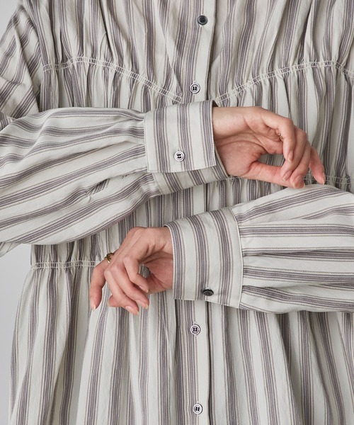 hunch(ハンチ)の「ストライプ シャーリングシャツ(シャツ/ブラウス・レディース・グリーン系その他/グレー系その他/ホワイト系その他・FREE)」の14枚目の写真