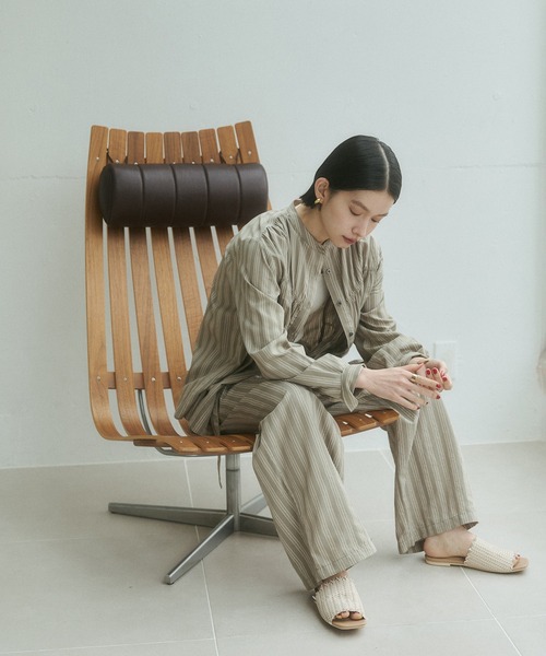 hunch(ハンチ)の「ストライプ シャーリングシャツ(シャツ/ブラウス・レディース・グリーン系その他/グレー系その他/ホワイト系その他・FREE)」の20枚目の写真