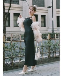 Darich（ダーリッチ）の「ボリュームスリーブチュールロングドレス（ドレス）」