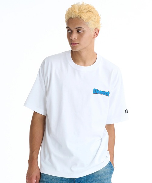 ELEMENT(エレメント)の「ELEMENT/エレメント 半袖 Tシャツ バックプリント BG021203(Tシャツ/カットソー・メンズ・ブラック/ホワイト/ブラック×ベージュ・XL/L/M)」の4枚目の写真