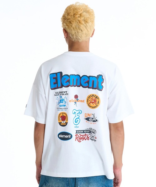 ELEMENT(エレメント)の「ELEMENT/エレメント 半袖 Tシャツ バックプリント BG021203(Tシャツ/カットソー・メンズ・ブラック/ホワイト/ブラック×ベージュ・XL/L/M)」の5枚目の写真