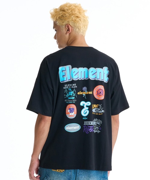 ELEMENT(エレメント)の「ELEMENT/エレメント 半袖 Tシャツ バックプリント BG021203(Tシャツ/カットソー・メンズ・ブラック/ホワイト/ブラック×ベージュ・XL/L/M)」の7枚目の写真