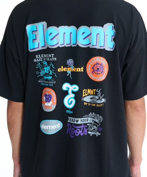 ELEMENT(エレメント)の「ELEMENT/エレメント 半袖 Tシャツ バックプリント BG021203(Tシャツ/カットソー・メンズ・ブラック/ホワイト/ブラック×ベージュ・XL/L/M)」の10枚目の写真