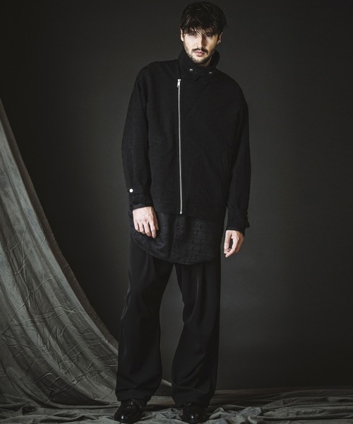 NO ID.(ノーアイディ)の「【NO ID.】Easy Baggy Parachute Trousers / イージー バギー パラシュート トラウザーズ(スラックス・メンズ・ブラック/ストライプ・1/2)」の6枚目の写真